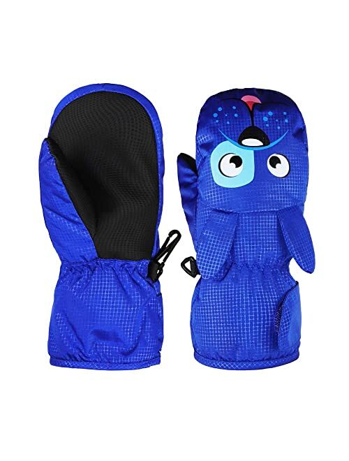 YR.Lover Children Ski Gloves Winter Warm Outdoor Riding Thickening Gloves(2-4Y)