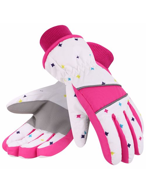 Lullaby Kids Cotton Kid's Windproof Waterproof Snow Ski Gloves