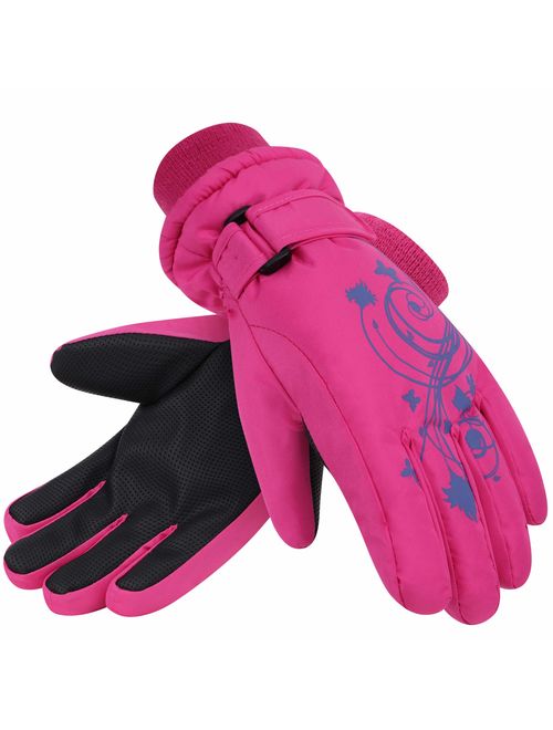 Lullaby Kids Cotton Kid's Windproof Waterproof Snow Ski Gloves