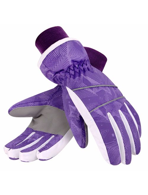 Lullaby Kids Cotton Kid's Windproof Waterproof Snow Ski Gloves