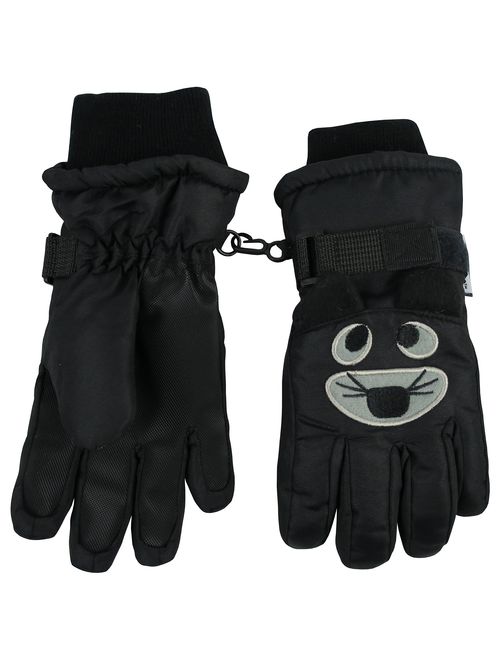 N'Ice Caps Kids Cute Animal Faces Cold Weather Thinsulate Waterproof Gloves