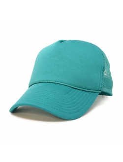 Trucker Cap Mesh Hat with Solid Colors and Adjustable Strap and Small Braid