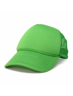 Trucker Cap Mesh Hat with Solid Colors and Adjustable Strap and Small Braid