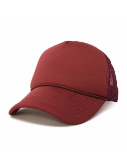 Trucker Cap Mesh Hat with Solid Colors and Adjustable Strap and Small Braid