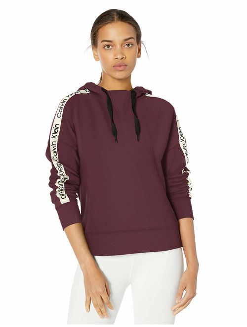 Calvin Klein Women's Logo Tape Drop Shoulder Hoodie