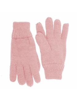 SANREMO Unisex Kids Knitted Fleece Lined Warm Winter Gloves