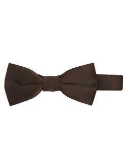 Boy's Kids Pretied Banded Adjustable Solid Color Bowtie