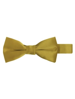 Boy's Kids Pretied Banded Adjustable Solid Color Bowtie