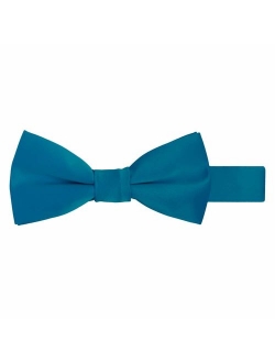 Boy's Kids Pretied Banded Adjustable Solid Color Bowtie