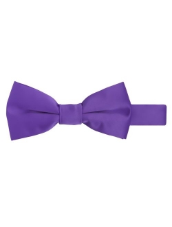 Boy's Kids Pretied Banded Adjustable Solid Color Bowtie