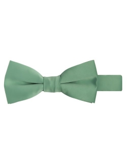 Boy's Kids Pretied Banded Adjustable Solid Color Bowtie