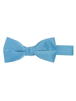 Boy's Kids Pretied Banded Adjustable Solid Color Bowtie