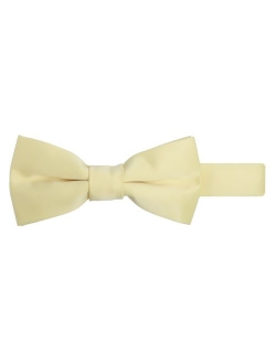 Boy's Kids Pretied Banded Adjustable Solid Color Bowtie