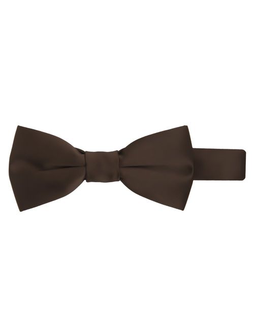 Jacob Alexander Boy's Kids Pretied Banded Adjustable Solid Color Bowtie