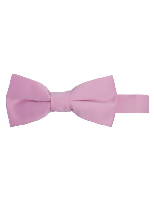 Jacob Alexander Boy's Kids Pretied Banded Adjustable Solid Color Bowtie