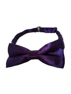 Adjustable Boys Bow Tie Solid Pre Tied for Wedding Party Dress up