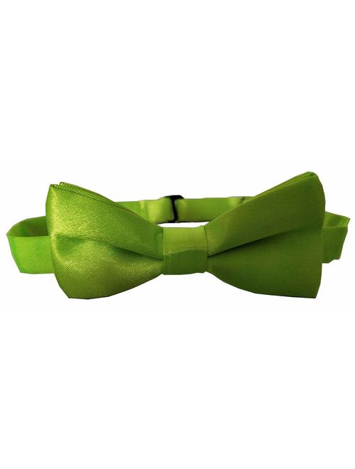 Adjustable Boys Bow Tie Solid Pre Tied for Wedding Party Dress up