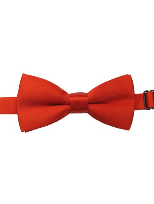 Adjustable Boys Bow Tie Solid Pre Tied for Wedding Party Dress up