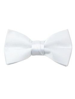 Boys' Pre-tied Banded Satin Bow Tie, Optional Gift Box