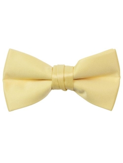 Boys' Pre-tied Banded Satin Bow Tie, Optional Gift Box