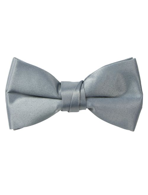 Spring Notion Boys' Pre-tied Banded Satin Bow Tie, Optional Gift Box