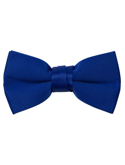 Spring Notion Boys' Pre-tied Banded Satin Bow Tie, Optional Gift Box