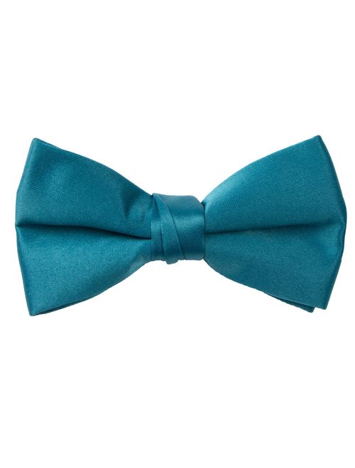 Spring Notion Boys' Pre-tied Banded Satin Bow Tie, Optional Gift Box