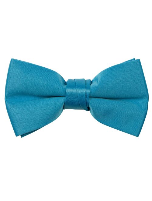 Spring Notion Boys' Pre-tied Banded Satin Bow Tie, Optional Gift Box