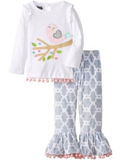 Mud Pie Baby Girl Two Piece Playwear Set Long Sleeve