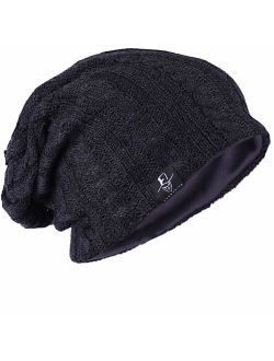 FORBUSITE Mens Slouchy Long Beanie Knit Cap for Summer Winter, Oversize