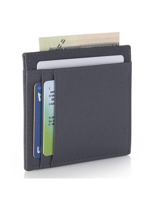 Alpine Swiss RFID Mens Thin Minimalist ID Card Case Slim Front Pocket Wallets 4 Top Styles