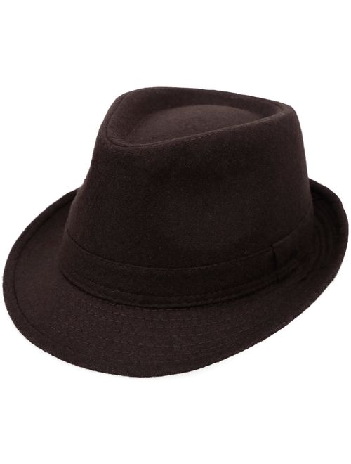 Simplicity Unisex Timelessly Classic Manhattan Fedora Hat