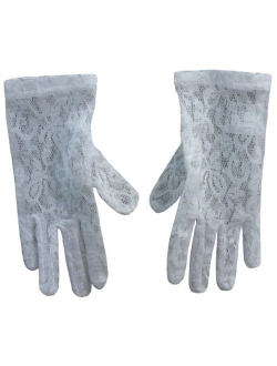 N'Ice Caps Girls Stretch White Special Occasion Parade Costume Gloves