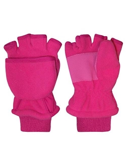 N'Ice Caps Kids Thinsulate Lined Winter Converter Fingerless Glove To Mitten