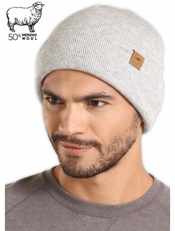 Tough Headwear Winter Beanie Knit Hats for Men & Women - Warm, Stretchy & Soft Cold Weather Stylish Toboggan Watch Caps - Serious Cuff Beanies for Serious Style