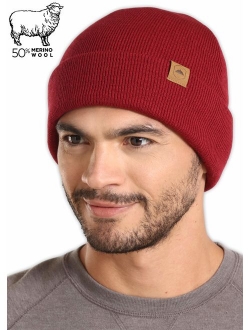 Tough Headwear Winter Beanie Knit Hats for Men & Women - Warm, Stretchy & Soft Cold Weather Stylish Toboggan Watch Caps - Serious Cuff Beanies for Serious Style