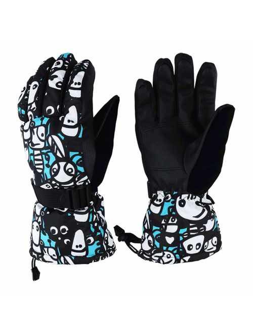 Toddler Women Mens Snow Gloves Kids Waterproof Winter Warm Thermal Ski Snowboard Ladies Glove