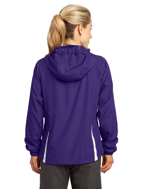 Sport-Tek Women's Colorblock Hooded Shell Jacket