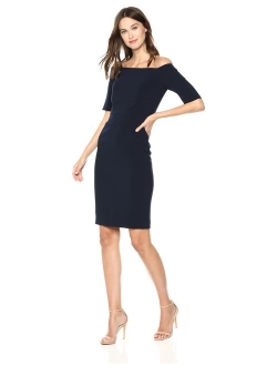 Women's Solid Off The Shoulder Sheath Dress