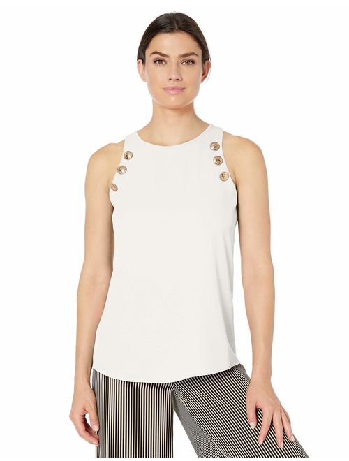 Calvin Klein Women's Sleeveless Tank with Buttons