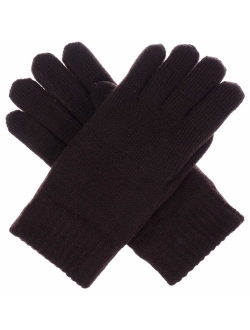 BYOS Winter Women's Toasty Warm Plush Fleece Lined Knit Gloves in Solid & Glitter