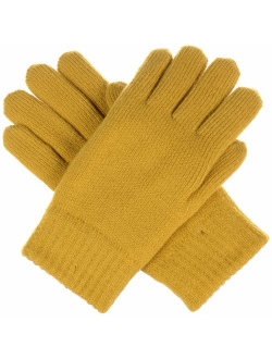 BYOS Winter Women's Toasty Warm Plush Fleece Lined Knit Gloves in Solid & Glitter