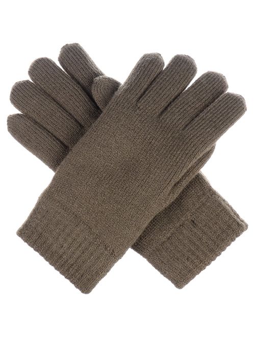 BYOS Winter Women's Toasty Warm Plush Fleece Lined Knit Gloves in Solid & Glitter