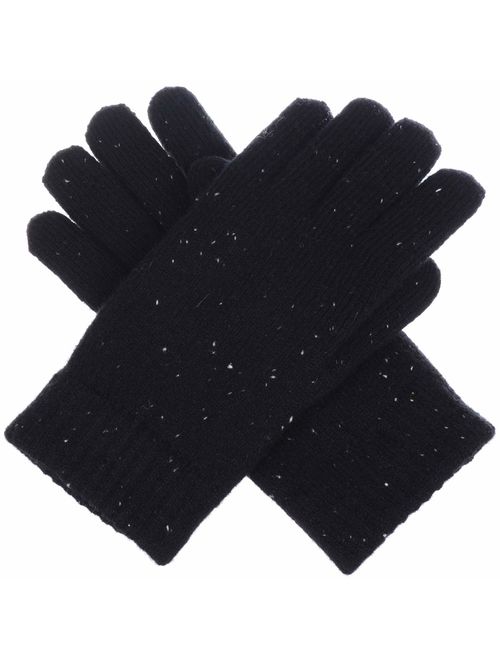 BYOS Winter Women's Toasty Warm Plush Fleece Lined Knit Gloves in Solid & Glitter