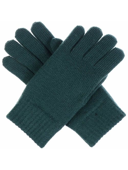 BYOS Winter Women's Toasty Warm Plush Fleece Lined Knit Gloves in Solid & Glitter