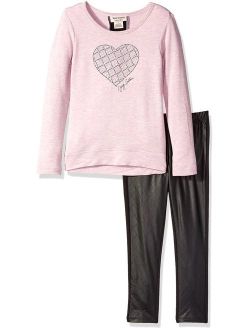 Girls' High-Low French Terry Tunic and Pant Set
