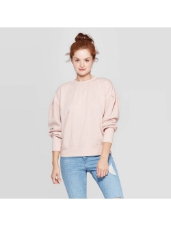 Women's Puff Long Sleeve Crewneck Sweatshirt - Universal Thread