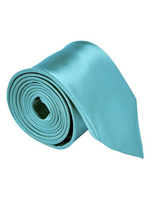 Neckties For Men 3.5 Microfiber Woven Satin Solid Color Ties