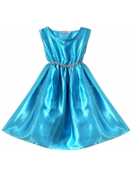 Girls Kids Anna Elsa Dress Princess 4 Piece Set Costume Cosplay Dress Up K6