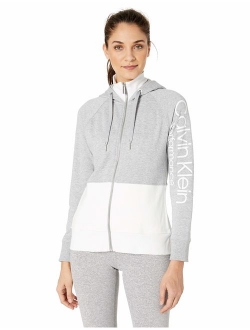 Women's Colorblock Full Zip Hoddie with Kanga Pocket